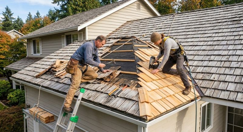 Cedar Shake Roof Repair in Delaware City, DE