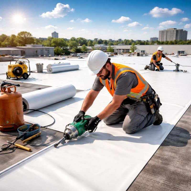 Single Ply Roof Installation in New Castle County, DE