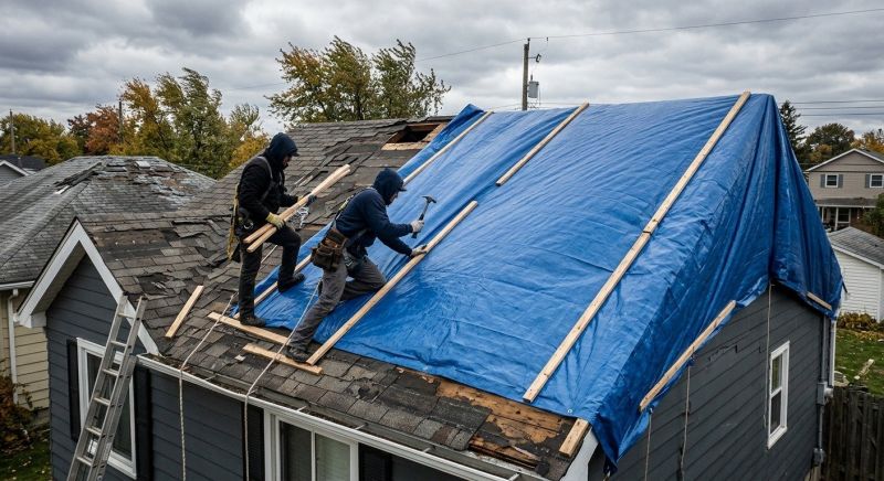 Storm Damage Roof Tarping in Cecil County, MD
